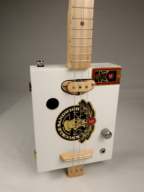 Knuckle Sandwich 3 String Cigar Box Guitar CBG #2535