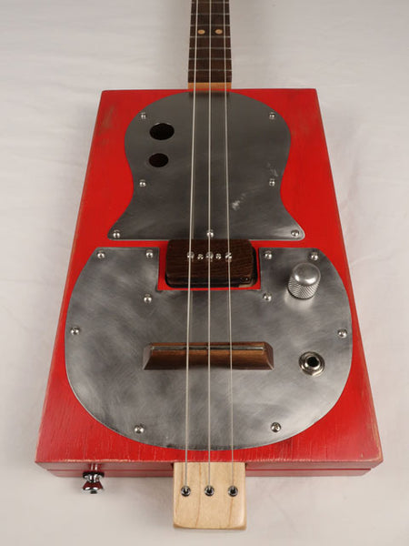 Metal Top 3 String Cigar Box Guitar CBG #2526