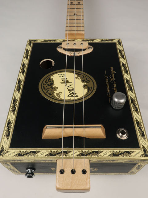 Brick House 3 String Cigar Box Guitar CBG #2551