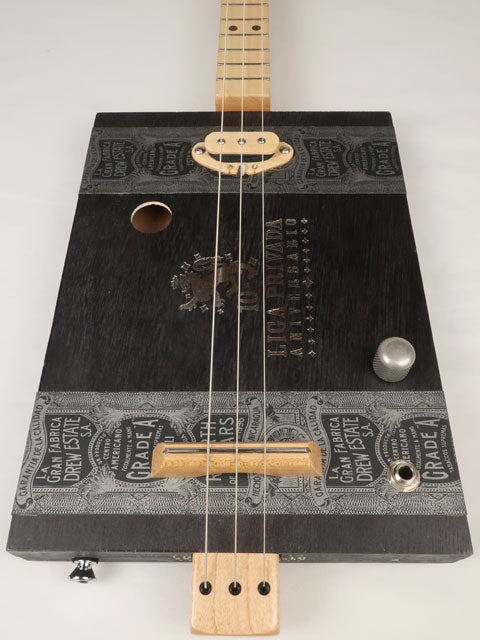 Liga Privada 3 String Cigar Box Guitar CBG #2544